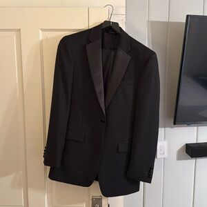 Jos A. Banks Black Tuxedo

Jacket: 38L

Pants: 34 Regular